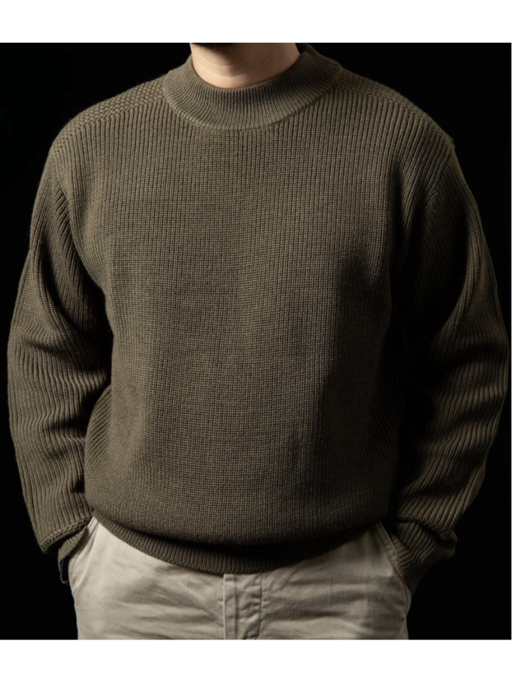 Pre-War Model USN Woolen Sweater - Olive 38
